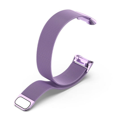 For Fitbit Charge 6 Milan Magnetic Metal Steel Mesh Watch Band(Purple) - Watch Bands by buy2fix | Online Shopping UK | buy2fix