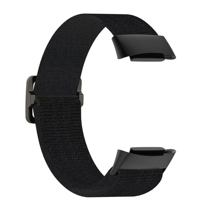 For Fitbit Charge 6 Elastic Nylon Braid Watch Band(Black) - Watch Bands by buy2fix | Online Shopping UK | buy2fix
