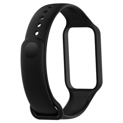 For Xiaomi Mi Band 8 Active Solid Color Integrated Silicone Watch Band(Black) - Watch Bands by buy2fix | Online Shopping UK | buy2fix