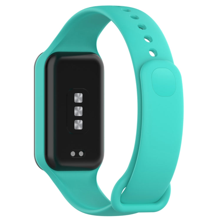 For Xiaomi Mi Band 8 Active Solid Color Integrated Silicone Watch Band(Teal Green) - Watch Bands by buy2fix | Online Shopping UK | buy2fix