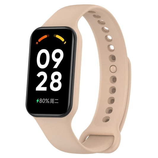 For Xiaomi Mi Band 8 Active Solid Color Integrated Silicone Watch Band(Pink) - Watch Bands by buy2fix | Online Shopping UK | buy2fix