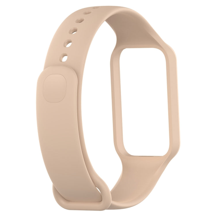 For Xiaomi Mi Band 8 Active Solid Color Integrated Silicone Watch Band(Pink) - Watch Bands by buy2fix | Online Shopping UK | buy2fix