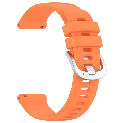 For Garmin Venu SQ2 Liquid Glossy Silver Buckle Silicone Watch Band(Orange) - Watch Bands by buy2fix | Online Shopping UK | buy2fix