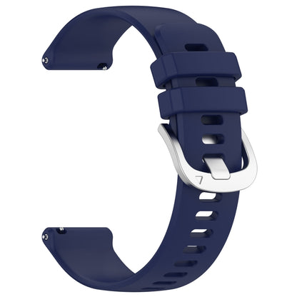 For Garmin Venu SQ2 Liquid Glossy Silver Buckle Silicone Watch Band(Dark Blue) - Watch Bands by buy2fix | Online Shopping UK | buy2fix