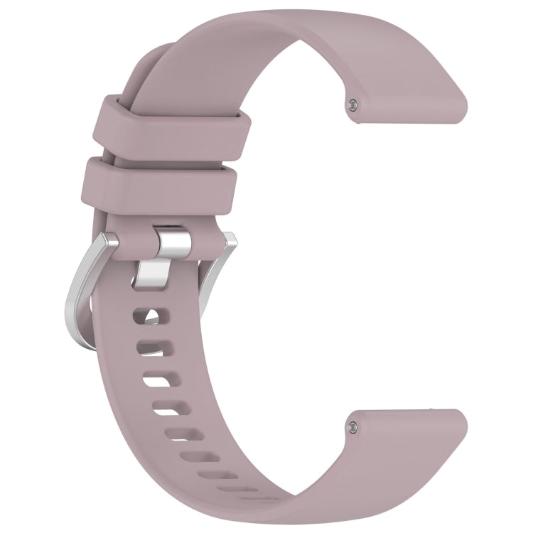 For Garmin VivoMove Style / Vivomove Liquid Glossy Silver Buckle Silicone Watch Band(Purple) - Watch Bands by buy2fix | Online Shopping UK | buy2fix