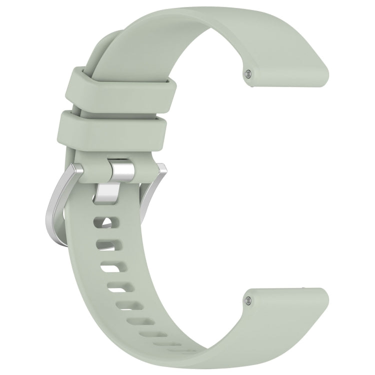 For Garmin VivoMove Style / Vivomove Liquid Glossy Silver Buckle Silicone Watch Band(Green) - Watch Bands by buy2fix | Online Shopping UK | buy2fix