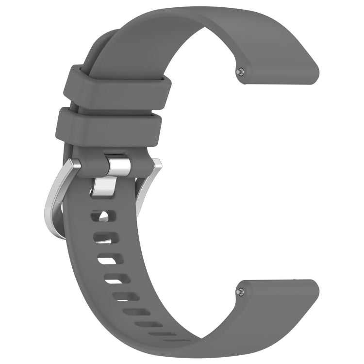 For Garmin Vivomove 3S Liquid Glossy Silver Buckle Silicone Watch Band(Gray) by buy2fix