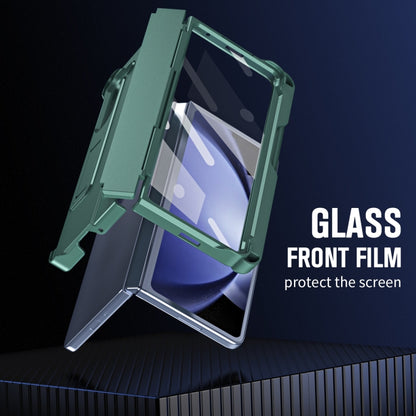 For Samsung Galaxy Z Fold5 5G Diamond Case-film Integral Hinge Shockproof Phone Case with Pen(Green) - Galaxy Z Fold5 Cases by buy2fix | Online Shopping UK | buy2fix