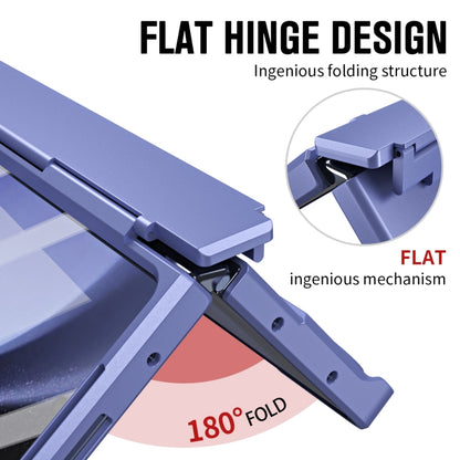 For Samsung Galaxy Z Fold5 5G Diamond Case-film Integral Hinge Shockproof Phone Case with Pen(Purple) - Galaxy Z Fold5 Cases by buy2fix | Online Shopping UK | buy2fix