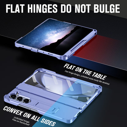 For Samsung Galaxy Z Fold5 5G Diamond Case-film Integral Hinge Shockproof Phone Case with Pen(Purple) - Galaxy Z Fold5 Cases by buy2fix | Online Shopping UK | buy2fix
