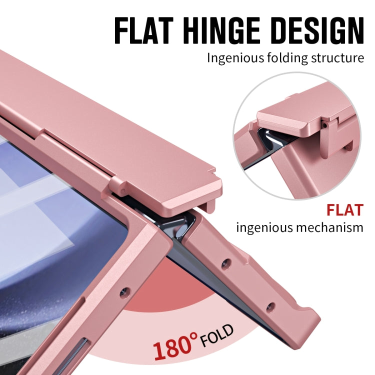 For Samsung Galaxy Z Fold4 Diamond Case-film Integral Hinge Shockproof Phone Case with Pen(Pink) - Galaxy Z Fold4 5G Cases by buy2fix | Online Shopping UK | buy2fix