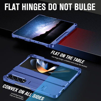 For Samsung Galaxy Z Fold4 Diamond Case-film Integral Hinge Shockproof Phone Case with Pen(Blue) - Galaxy Z Fold4 5G Cases by buy2fix | Online Shopping UK | buy2fix