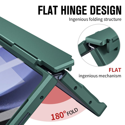 For Samsung Galaxy Z Fold4 Diamond Case-film Integral Hinge Shockproof Phone Case with Pen(Green) - Galaxy Z Fold4 5G Cases by buy2fix | Online Shopping UK | buy2fix
