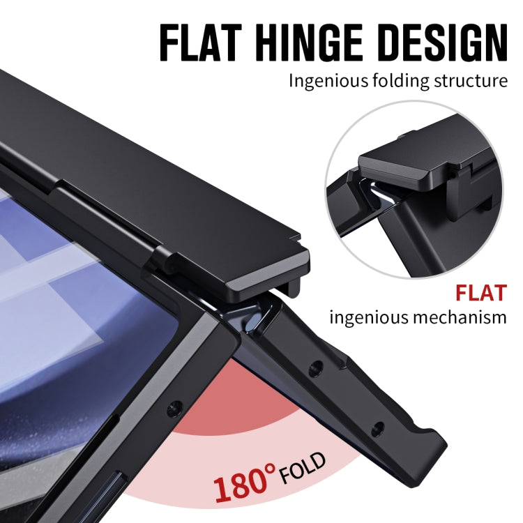 For Samsung Galaxy Z Fold3 5G Diamond Case-film Integral Hinge Shockproof Phone Case with Pen(Black) - Galaxy Phone Cases by buy2fix | Online Shopping UK | buy2fix