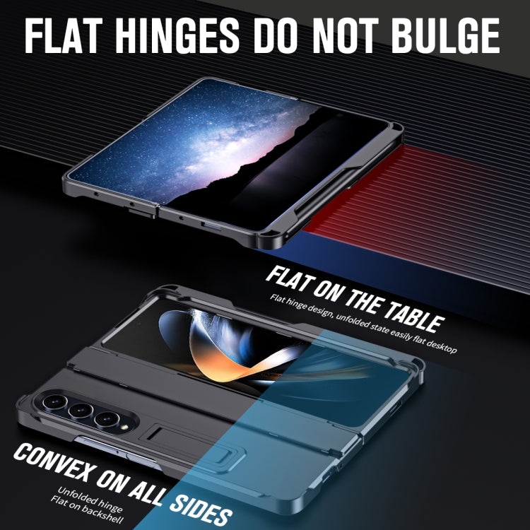 For Samsung Galaxy Z Fold3 5G Diamond Case-film Integral Hinge Shockproof Phone Case with Pen(Black) - Galaxy Phone Cases by buy2fix | Online Shopping UK | buy2fix
