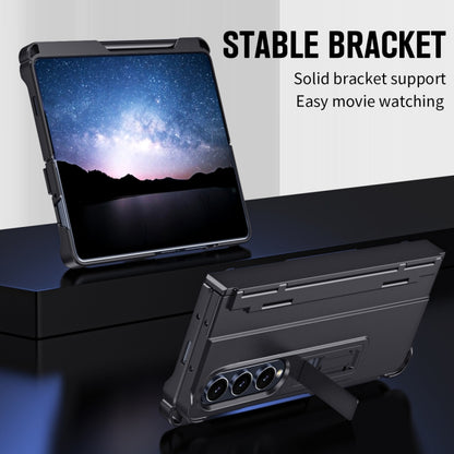 For Samsung Galaxy Z Fold3 5G Diamond Case-film Integral Hinge Shockproof Phone Case with Pen(Black) - Galaxy Phone Cases by buy2fix | Online Shopping UK | buy2fix