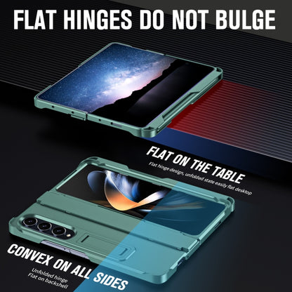 For Samsung Galaxy Z Fold3 5G Diamond Case-film Integral Hinge Shockproof Phone Case with Pen(Green) - Galaxy Phone Cases by buy2fix | Online Shopping UK | buy2fix