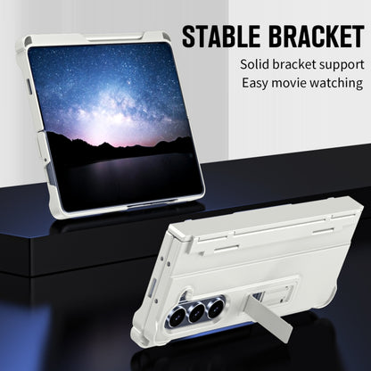 For Samsung Galaxy Z Fold6 5G Diamond Case-film Integral Hinge Shockproof Phone Case with Pen(White) - Galaxy Z Fold6 5G Cases by buy2fix | Online Shopping UK | buy2fix