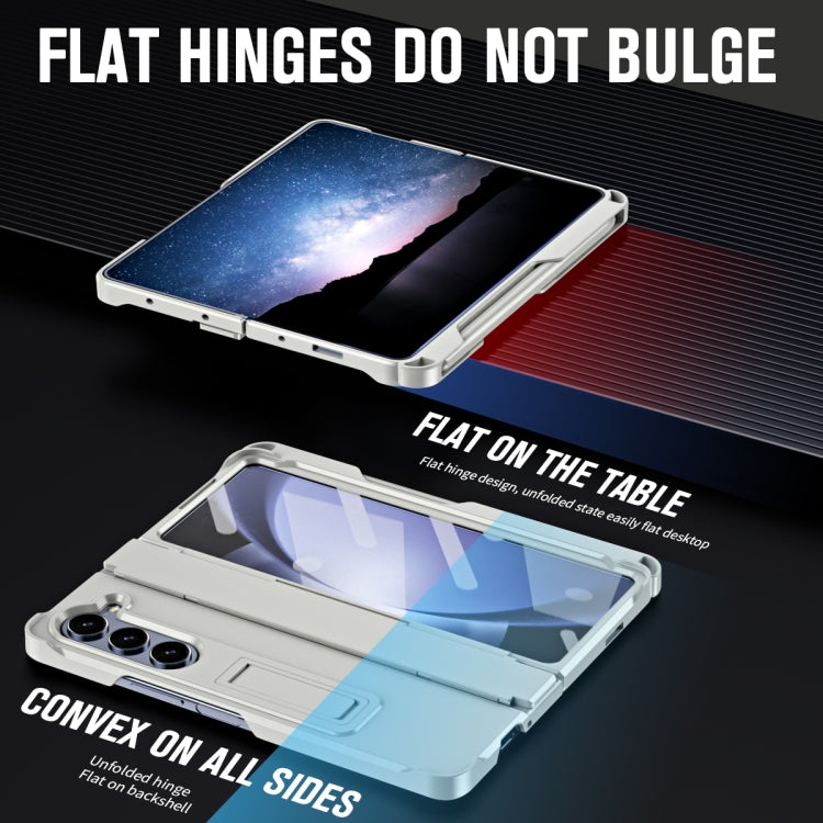 For Samsung Galaxy Z Fold6 5G Diamond Case-film Integral Hinge Shockproof Phone Case with Pen(White) - Galaxy Z Fold6 5G Cases by buy2fix | Online Shopping UK | buy2fix