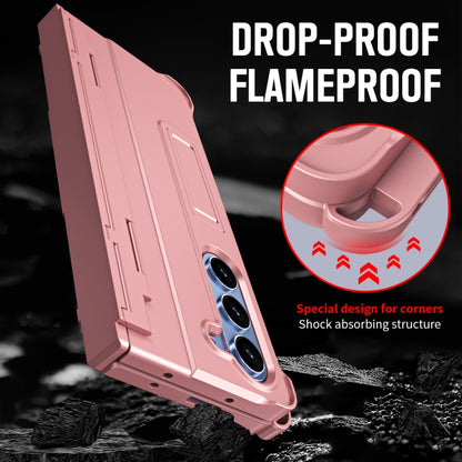 For Samsung Galaxy Z Fold6 5G Diamond Case-film Integral Hinge Shockproof Phone Case with Pen(Pink) - Galaxy Z Fold6 5G Cases by buy2fix | Online Shopping UK | buy2fix