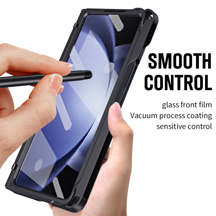 For Samsung Galaxy Z Fold6 5G Diamond Case-film Integral Hinge Shockproof Phone Case with Pen(Black) - Galaxy Z Fold6 5G Cases by buy2fix | Online Shopping UK | buy2fix
