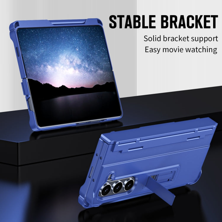 For Samsung Galaxy Z Fold6 5G Diamond Case-film Integral Hinge Shockproof Phone Case with Pen(Blue) - Galaxy Z Fold6 5G Cases by buy2fix | Online Shopping UK | buy2fix