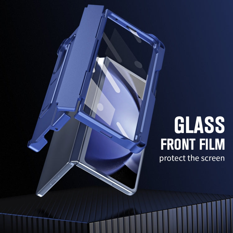 For Samsung Galaxy Z Fold6 5G Diamond Case-film Integral Hinge Shockproof Phone Case with Pen(Blue) - Galaxy Z Fold6 5G Cases by buy2fix | Online Shopping UK | buy2fix