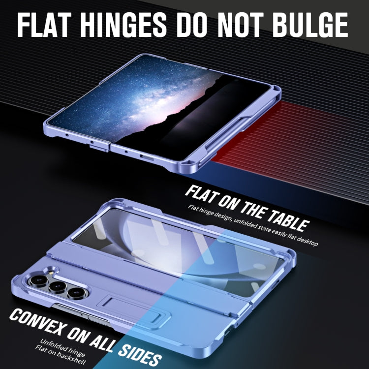 For Samsung Galaxy Z Fold6 5G Diamond Case-film Integral Hinge Shockproof Phone Case with Pen(Purple) - Galaxy Z Fold6 5G Cases by buy2fix | Online Shopping UK | buy2fix