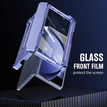 For Samsung Galaxy Z Fold6 5G Diamond Case-film Integral Hinge Shockproof Phone Case with Pen(Purple) - Galaxy Z Fold6 5G Cases by buy2fix | Online Shopping UK | buy2fix