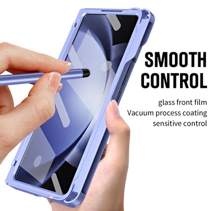 For Samsung Galaxy Z Fold6 5G Diamond Case-film Integral Hinge Shockproof Phone Case with Pen(Purple) - Galaxy Z Fold6 5G Cases by buy2fix | Online Shopping UK | buy2fix