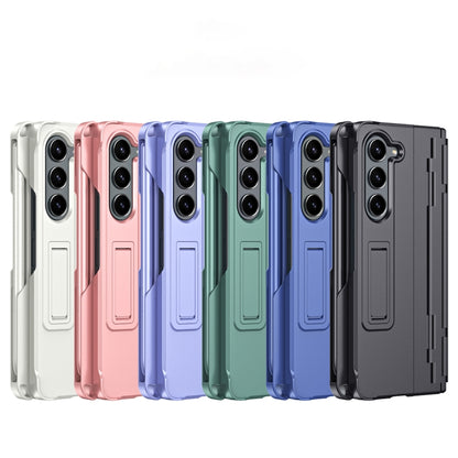 For Samsung Galaxy Z Fold3 5G Diamond Case-film Integral Hinge Shockproof Phone Case with Pen(Black) - Galaxy Phone Cases by buy2fix | Online Shopping UK | buy2fix