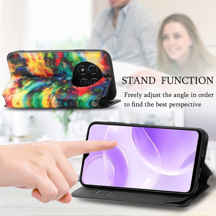 For Ulefone Note 15 CaseNeo Colorful Magnetic Leather Phone Case(Colorful Cloud) by buy2fix