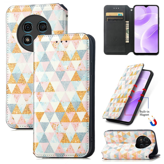 For Ulefone Note 15 CaseNeo Colorful Magnetic Leather Phone Case(Rhombus) by buy2fix