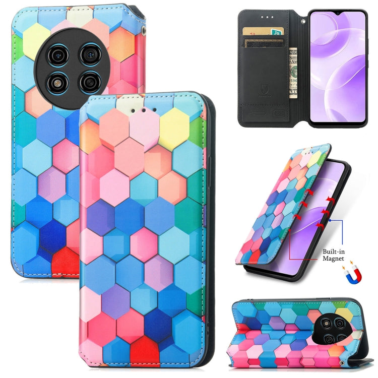 For Ulefone Note 15 CaseNeo Colorful Magnetic Leather Phone Case(Colorful Cube) by buy2fix