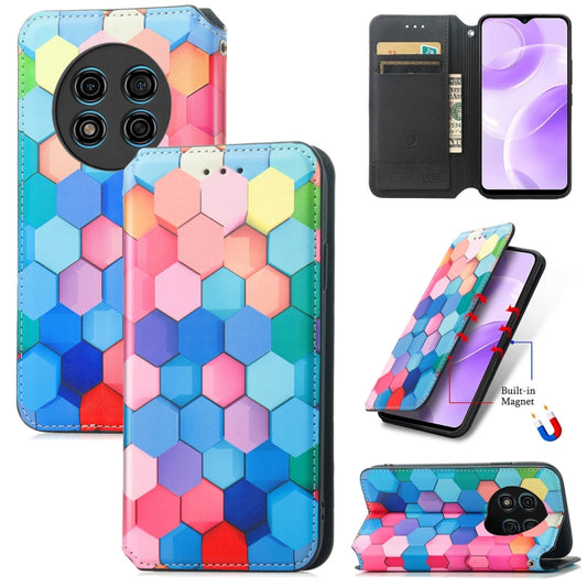 For Ulefone Note 15 CaseNeo Colorful Magnetic Leather Phone Case(Colorful Cube) by buy2fix