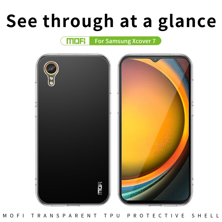 For Samsung Galaxy Xcover 7 MOFI Ming Series Ultra-thin TPU Phone Case(Transparent) by MOFI