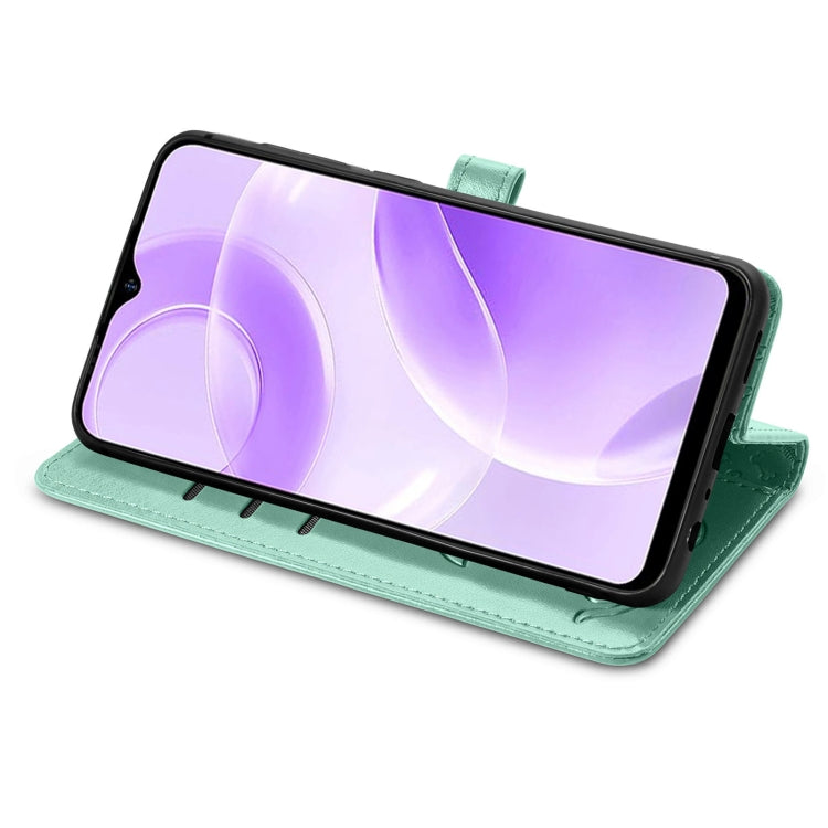 For Ulefone Note 15 Cat and Dog Embossed Leather Phone Case(Green) by buy2fix