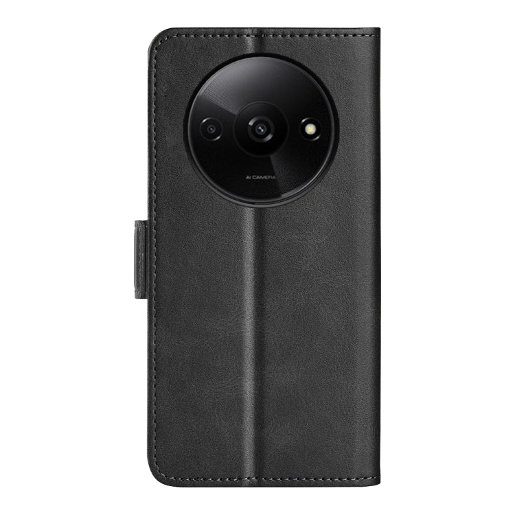 For Xiaomi Redmi A3 Dual-side Magnetic Buckle Horizontal Flip Leather Phone Case(Black) - Xiaomi Cases by buy2fix | Online Shopping UK | buy2fix