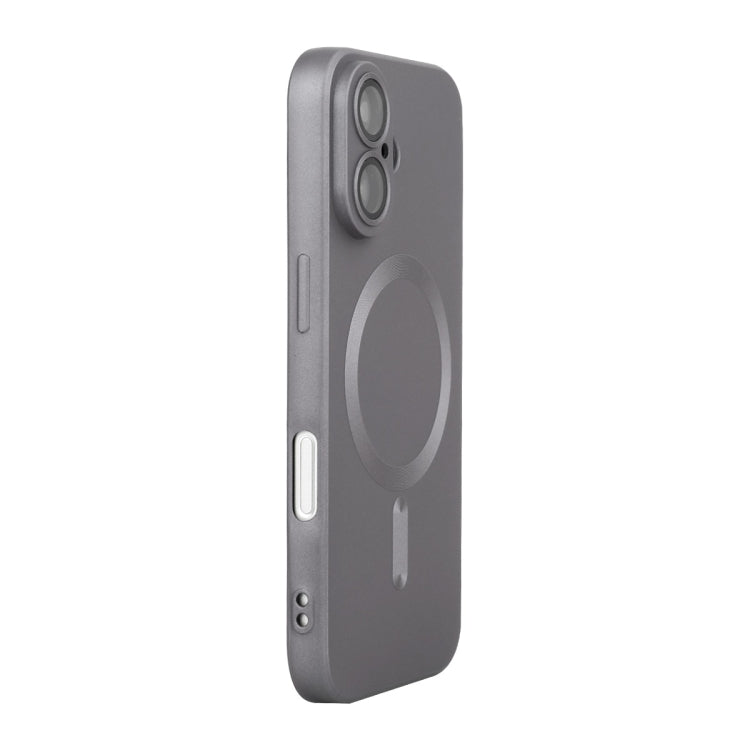 For iPhone 16 ENKAY MagSafe Matte TPU Phone Case with Lens Film(Dark Grey) by ENKAY