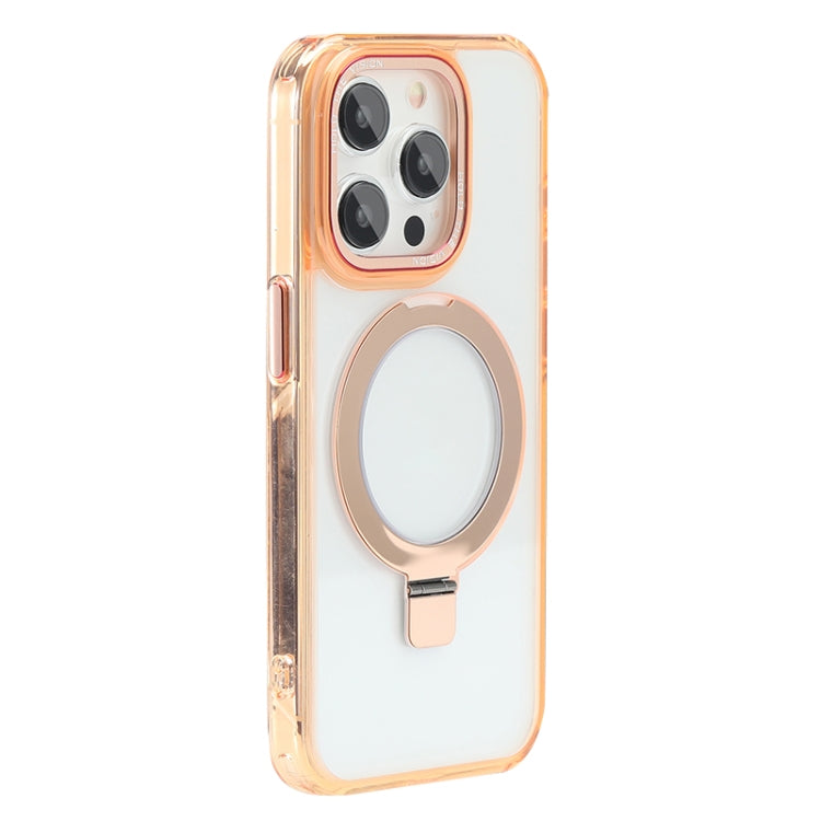 For iPhone 14 Pro Starlink Stand Clear Magsafe Phone Case(Orange) - iPhone 14 Pro Cases by buy2fix | Online Shopping UK | buy2fix