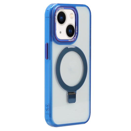 For iPhone 14 Plus Starlink Stand Clear Magsafe Phone Case(Blue) - iPhone 14 Plus Cases by buy2fix | Online Shopping UK | buy2fix