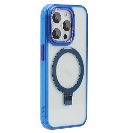 For iPhone 14 Pro Max Starlink Stand Clear Magsafe Phone Case(Blue) - iPhone 14 Pro Max Cases by buy2fix | Online Shopping UK | buy2fix