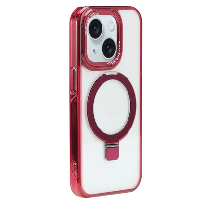 For iPhone 15 Starlink Stand Clear Magsafe Phone Case(Red) - iPhone 15 Cases by buy2fix | Online Shopping UK | buy2fix