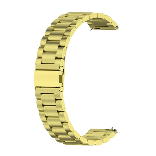 For Huawei Watch GT4 41mm Three Bead Stainless Steel Metal Watch Band(Gold)