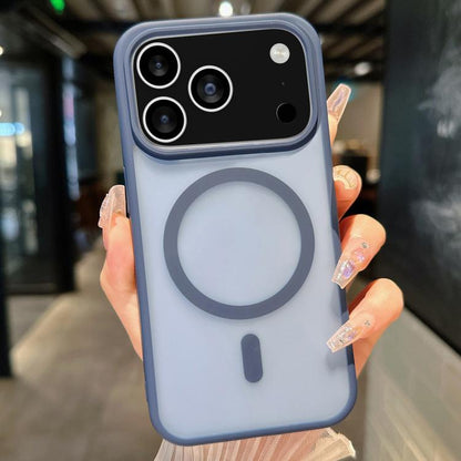 For iPhone 17 Pro Max Transparent TPU Hybrid PC Magsafe Phone Case(Blue) - iPhone 17 Pro Max Cases by buy2fix | Online Shopping UK | buy2fix