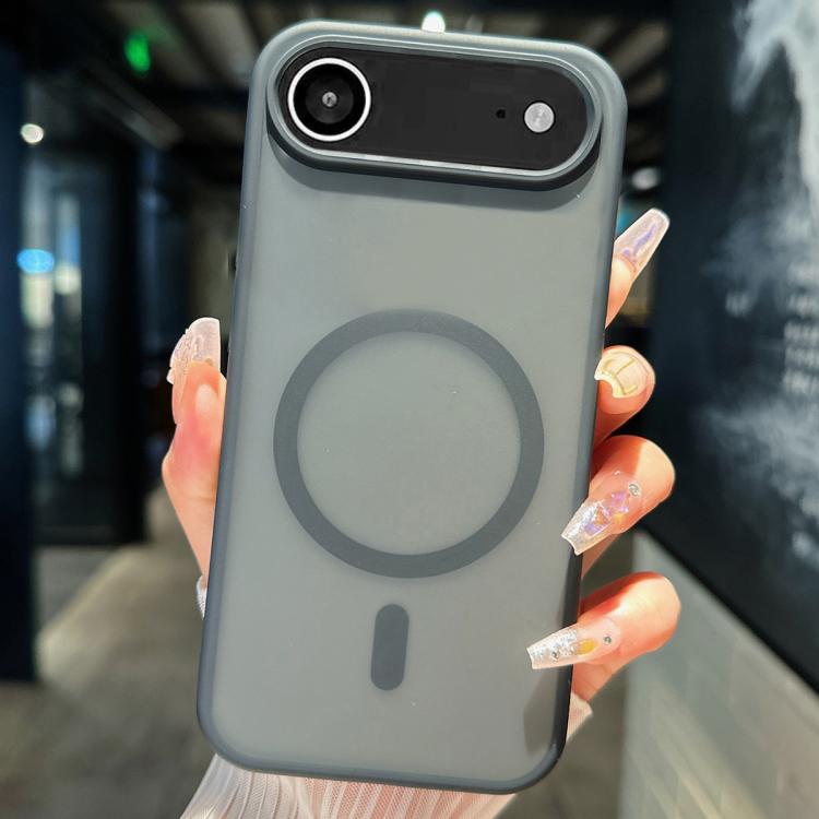 For iPhone Air Transparent TPU Hybrid PC Magsafe Phone Case(Black) - iPhone Air Cases by buy2fix | Online Shopping UK | buy2fix