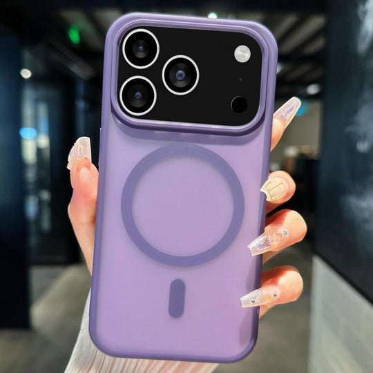 For iPhone 18 Pro Transparent TPU Hybrid PC Magsafe Phone Case(Purple)