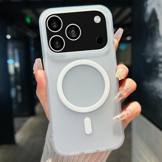 For iPhone 18 Pro Max Transparent TPU Hybrid PC Magsafe Phone Case(White)