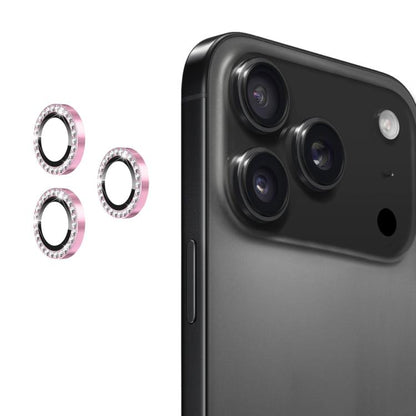 For iPhone 17 Pro / 17 Pro Max ENKAY AR Anti-reflection Individual Diamond Ring Camera Lens Glass Full Film(Pink) - iPhone 17 Pro Max Tempered Glass by ENKAY | Online Shopping UK | buy2fix