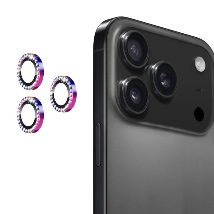For iPhone 17 Pro / 17 Pro Max ENKAY AR Anti-reflection Individual Diamond Ring Camera Lens Glass Full Film(Colorful) - iPhone 17 Pro Max Tempered Glass by ENKAY | Online Shopping UK | buy2fix
